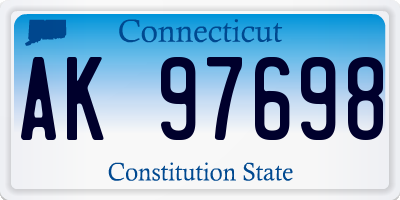 CT license plate AK97698