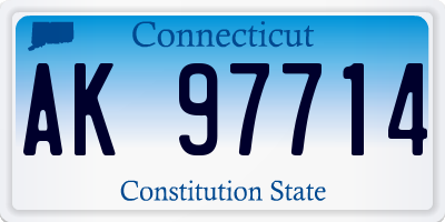 CT license plate AK97714