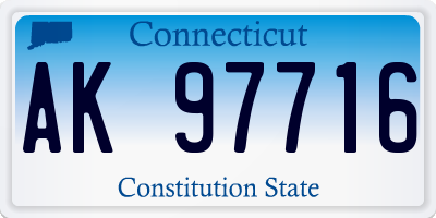 CT license plate AK97716