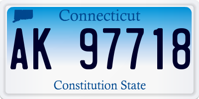 CT license plate AK97718