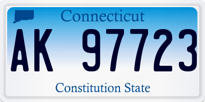 CT license plate AK97723