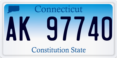 CT license plate AK97740