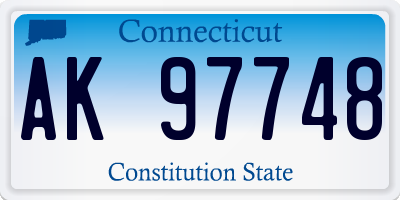 CT license plate AK97748