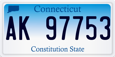 CT license plate AK97753