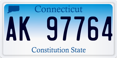 CT license plate AK97764