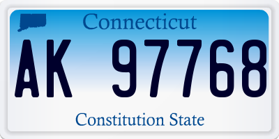 CT license plate AK97768