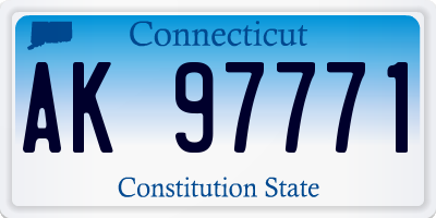 CT license plate AK97771