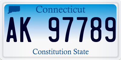 CT license plate AK97789