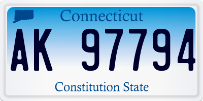 CT license plate AK97794