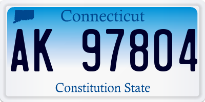 CT license plate AK97804