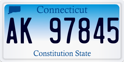 CT license plate AK97845