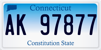 CT license plate AK97877