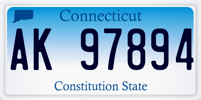 CT license plate AK97894