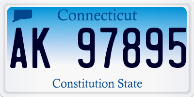 CT license plate AK97895