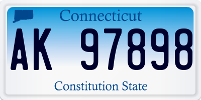 CT license plate AK97898