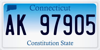 CT license plate AK97905