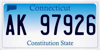 CT license plate AK97926