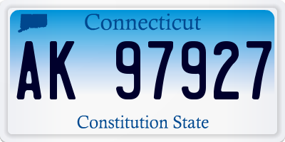 CT license plate AK97927