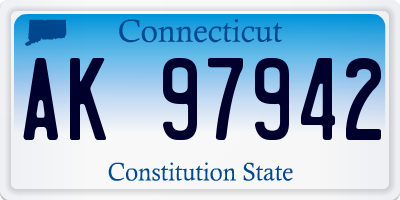 CT license plate AK97942