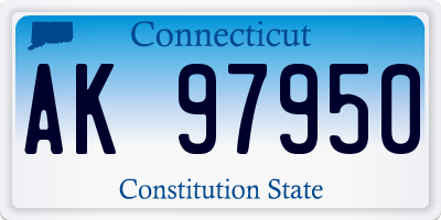 CT license plate AK97950