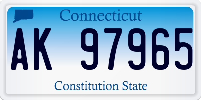 CT license plate AK97965