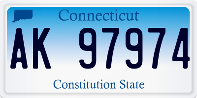 CT license plate AK97974