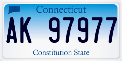 CT license plate AK97977