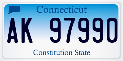 CT license plate AK97990