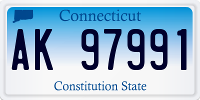 CT license plate AK97991