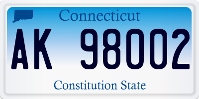 CT license plate AK98002