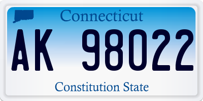 CT license plate AK98022