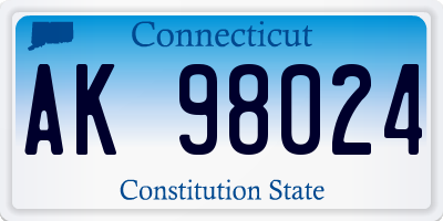 CT license plate AK98024