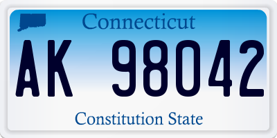 CT license plate AK98042