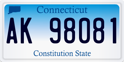 CT license plate AK98081