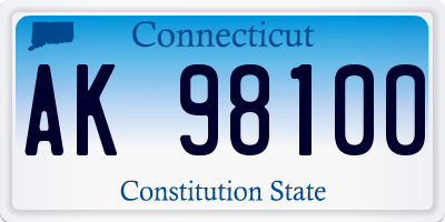 CT license plate AK98100