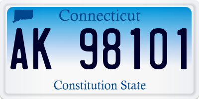 CT license plate AK98101