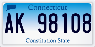 CT license plate AK98108