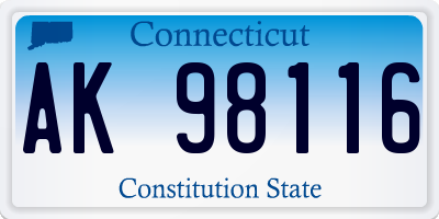 CT license plate AK98116