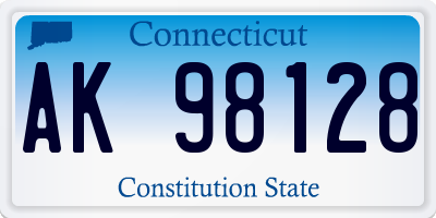 CT license plate AK98128