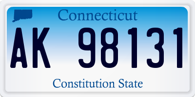 CT license plate AK98131