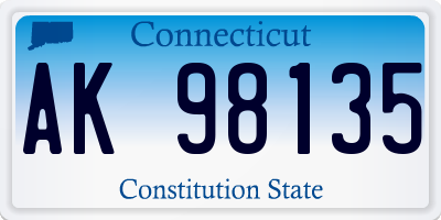 CT license plate AK98135
