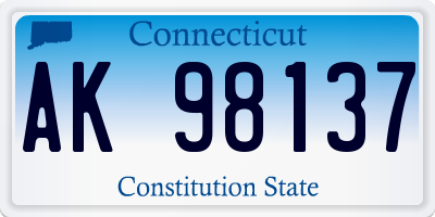CT license plate AK98137