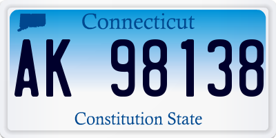 CT license plate AK98138
