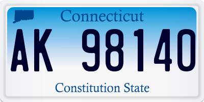 CT license plate AK98140