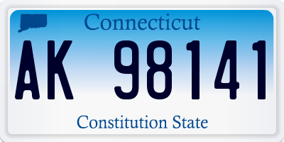 CT license plate AK98141