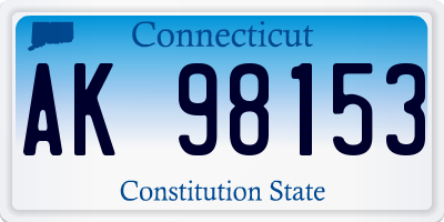 CT license plate AK98153