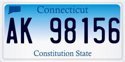 CT license plate AK98156