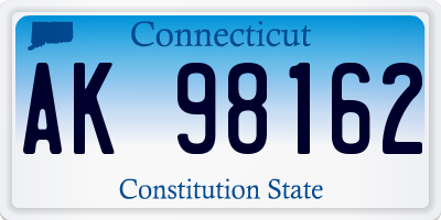 CT license plate AK98162
