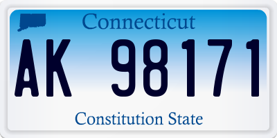 CT license plate AK98171