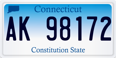 CT license plate AK98172